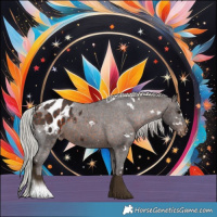 Horse Color:White Spotted Silver Brown Tobiano Blanket 