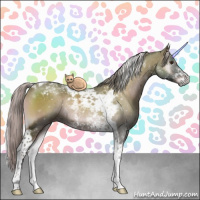 Horse Color:Silver Blue Onyx Tobiano Rabicano 