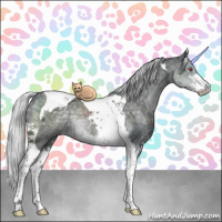 Horse Color:Silver Black Chinchilla Ice Sabino Tobiano Rabicano 