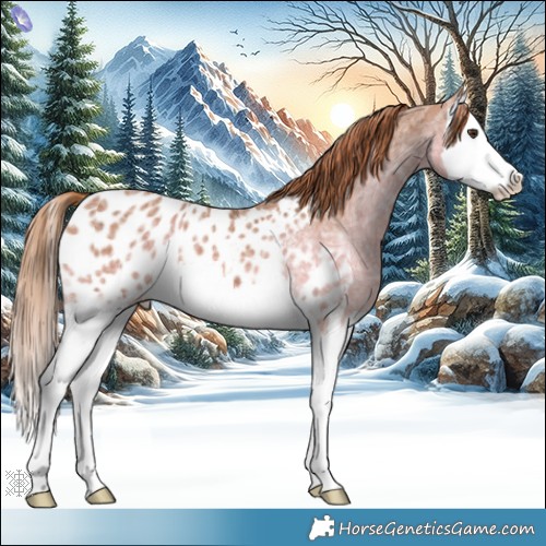 Horse Color:Chestnut Ice Splash Appaloosa 
