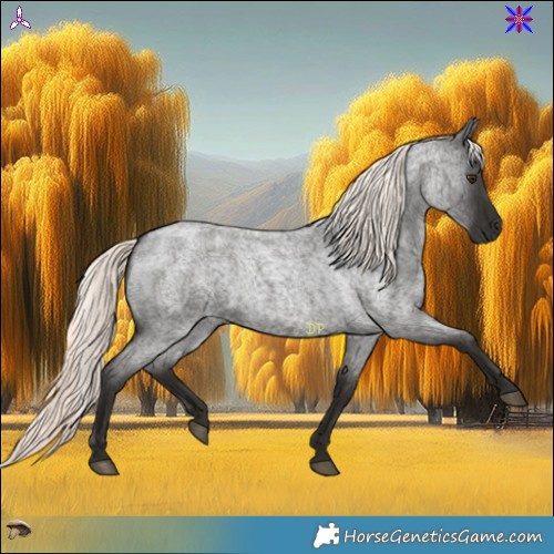 Horse Color:Liver Red Roan Mushroom 