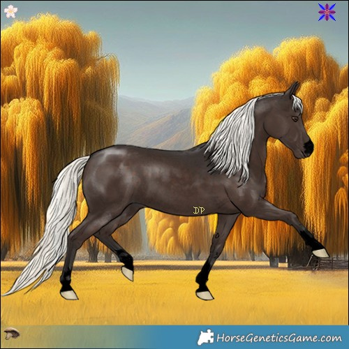 Horse Color:Void Liver Chestnut Mushroom Rabicano 