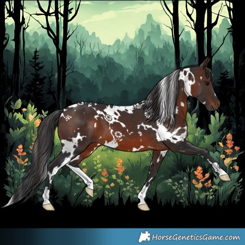 Horse Color:White Spotted Brown 