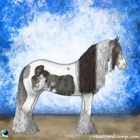 Horse Color:Midnight Brown Ice Onyx Sabino Tobiano Rabicano 