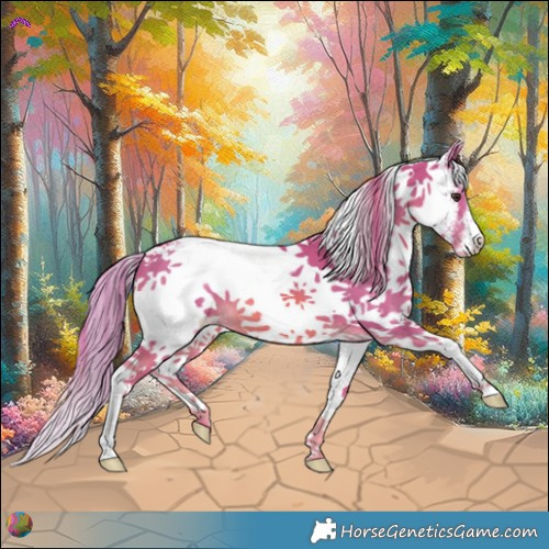 Horse Color:Watercolor White Spotted Chestnut 