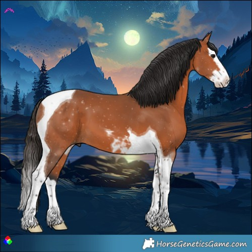 Horse Color:Bay Splash Tobiano 
