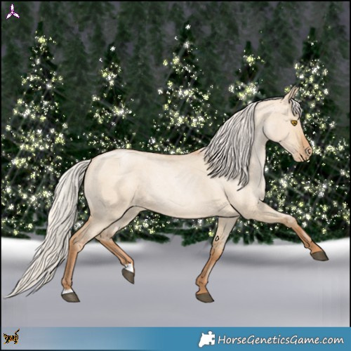Horse Color:Silver Grullo Roan Pearl 