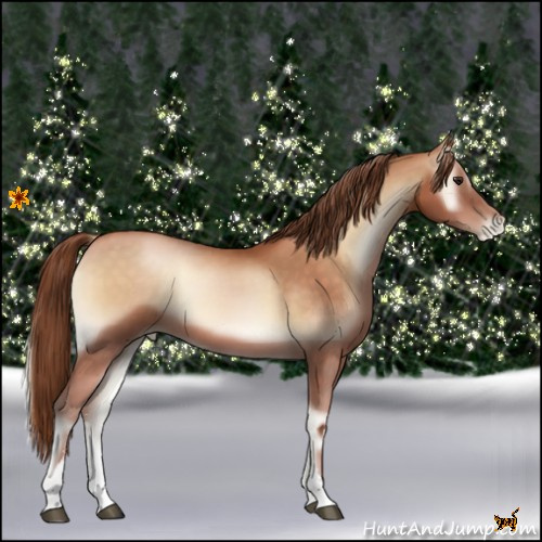 Horse Color:Brown Pearl Onyx Sabino 