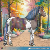 Horse Color:Painted Nacre Silver Black Tobiano