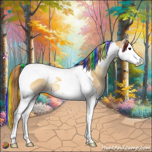 Horse Color:Painted Buckskin Onyx Sabino Splash Tobiano 