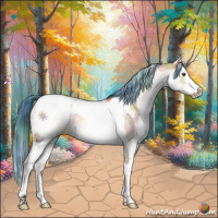 Horse Color:Painted Nacre White Spotted Buckskin Dun Splash Tobiano 