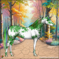 Horse Color:Painted Watercolor White Spotted Black Splash Rabicano 