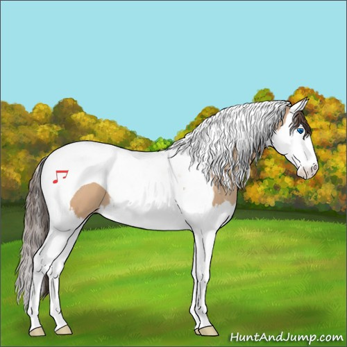 Horse Color:Amber Champagne Splash Tobiano 