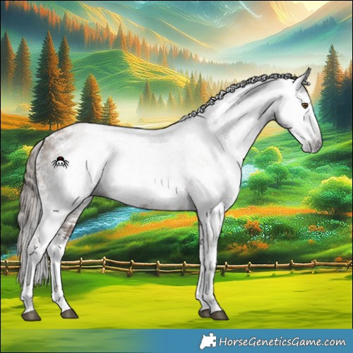 Horse Color:Gray Black Pearl Sabino 