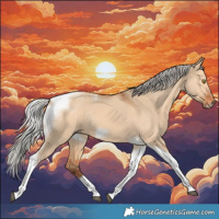 Horse Color:Silver Bay Dun Tobiano Frame Rabicano 