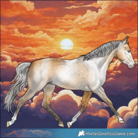 Horse Color:Gray Silver Amber Cream Champagne Tobiano 