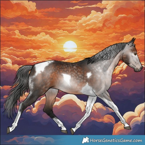 Horse Color:Gray Bay Tobiano 