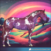 Horse Color:Watercolor White Spotted Liver Chestnut