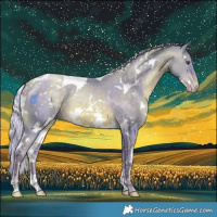 Horse Color:Watercolor White Spotted Silver Brown Pearl