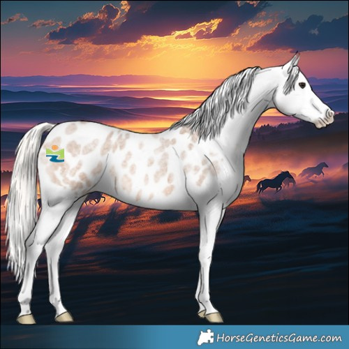 Horse Color:Silver Brown Roan Dun Splash Appaloosa 
