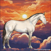 Horse Color:White Spotted Amber Champagne Dun Frame Rabicano 