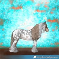 Horse Color:Liver Red Roan Tobiano Near Leopard 
