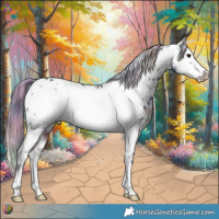 Horse Color:Nacre White Spotted Smoky Black Frame Appaloosa 