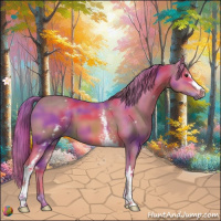 Horse Color:Nacre Watercolor White Spotted Chestnut 