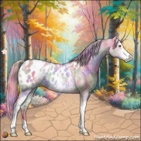 Horse Color:Nacre Watercolor White Spotted Gold Champagne Dun Sabino Blanket 