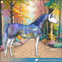 Horse Color:Nacre Watercolor Bay Sabino Splash 