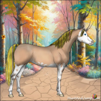 Horse Color:Painted Amber Champagne Splash 