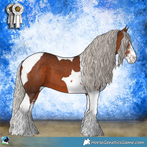 Horse Color:Silver Brown Sabino Tobiano 