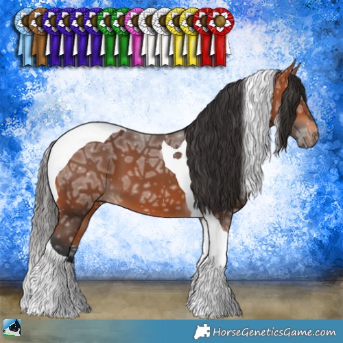 Horse Color:Bay Ice Tobiano 