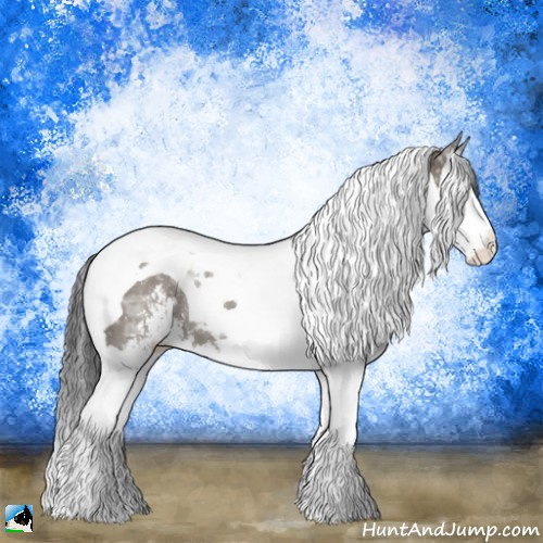 Horse Color:Grullo Ice Sabino Splash Tobiano Rabicano 