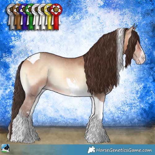 Horse Color:Amber Champagne Onyx Sabino Tobiano 