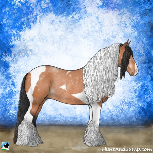Horse Color:Bay Mushroom Tobiano Rabicano 