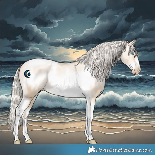 Horse Color:Silver Buckskin Pearl Dun Sabino Tobiano Frame Rabicano 