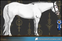 Horse Color:Platinum Silver Sable Champagne Chinchilla Roan Dun 