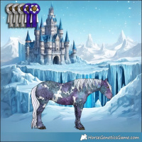 Horse Color:Watercolor White Spotted Silver Bay Ice Pearl Rabicano 