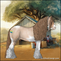 Horse Color:Blue Roan Pearl Tobiano Frame 