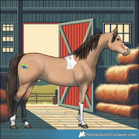 Horse Color:Bay Dun Tobiano 