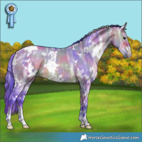 Horse Color:Nacre Watercolor White Spotted Brown Ice Dun 