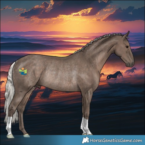 Horse Color:Silver Black Rabicano 