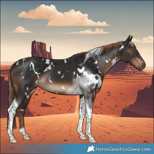Horse Color:White Spotted Liver Chestnut Tobiano 