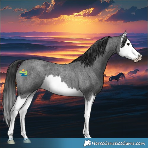 Horse Color:Blue Roan Splash 