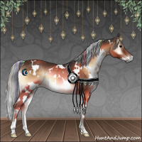 Horse Color:Painted White Spotted Silver Brown Onyx 