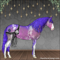 Horse Color:Watercolor White Spotted Brown 