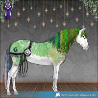 Horse Color:Painted Watercolor White Spotted Bay Ice Splash 