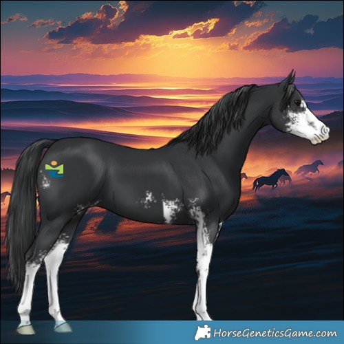 Horse Color:Black Sabino 