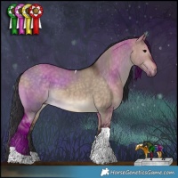 Horse Color:Brown Dun Tobiano